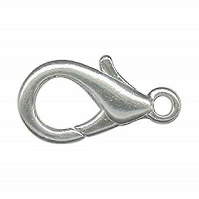 10mm Silver Plated Lobster Clasps - Easy To Open - Package of 100